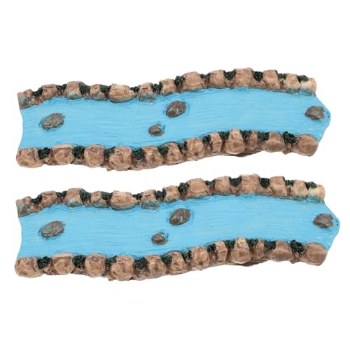 VILLCASE 2 Stück Teiliges Miniatur Fluss Ornament aus Resin Realistische Miniatur Landschaft für Sandtisch und Feengarten Dekorativer Bach für Kleine Gartenanlagen und Therapeutische VILLCASE 2 Stück Teiliges Miniatur Fluss Ornament aus Resin Realistische Miniatur Landschaft für Sandtisch und Feengarten Dekorativer Bach für Kleine Gartenanlagen und Therapeutische von VILLCASE