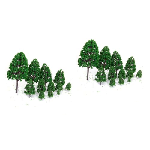 VILLCASE 24 STK Landschaftsmodell Kollege mateteee die bescherung geschengutsein wohnzimmerdeko Decor Modellbau Landschaft grüne Modellbäume Mini-Pappel Baum Sandtischmodell Modelle von VILLCASE