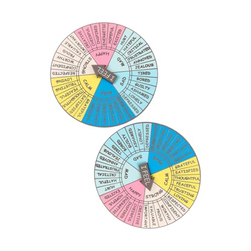 VILLCASE 2St Emotionsrad-Abzeichen zubehör Metalldekoration tragbares Gefühlsrad Räder für Wagen drehplatte plattenträger Emotionen-Rad-Abzeichen-Dekoration Gefühlsrad aus Metall Legierung von VILLCASE