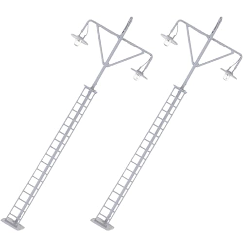 VILLCASE 2st Modell Gartenleuchte Miniaturbäume Modellbäume Leichtes Zugmodell Maßstabsgetreue Züge Spielzeugeisenbahn Modell-ampel Sandtischlampe Modelleisenbahn Bausatz Edelstahl Plus Abs von VILLCASE