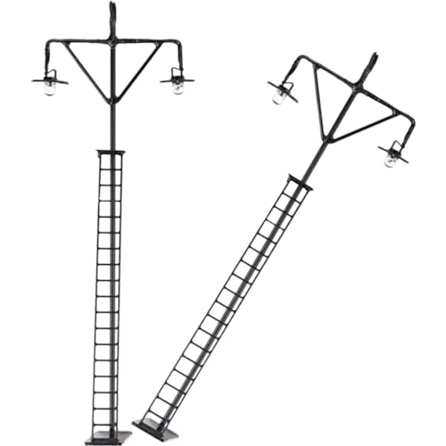 VILLCASE 2st Modell Gartenleuchte Signale Zug Zug Spielzeugeisenbahn Zug Landschaftslichtornamente Bausätze Zug Zubehör Eisenbahnspielzeug Bahnhof Bausatz Edelstahl Plus Abs von VILLCASE