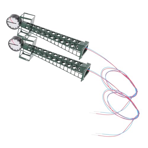 VILLCASE 2st Zuggitterlichtmodell Track-Modell Mehrfarbiger Gürtel Dekoratives Modell Lampentischmodell Laternenpfahl-Modell Gittermodell Kleiderbügel Mit Mehreren Aufhängern Metall Green von VILLCASE