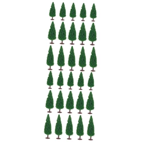 VILLCASE 30 STK Künstliche Kiefer Sisal-schneebäume Minibäume Künstlicher Weihnachtsbaum Künstliche Outdoor-bäume Miniaturzug Mini-dekor Green Strapazierfähiger Draht Und Schwamm. von VILLCASE