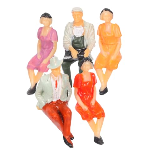 VILLCASE 5 Stück Maßstab Farbige Sitzende Menschen für Puppenhäuser Modellbau Landschaften Realistische Kleine Kunststofffiguren für Dioramen Sandtische VILLCASE 5 Stück Maßstab Farbige Sitzende Menschen für Puppenhäuser Modellbau Landschaften Realistische Kleine Kunststofffiguren für Dioramen Sandtische von VILLCASE