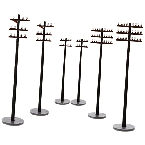VILLCASE Miniatur Telegrafenmasten 6 Stück Für Mikrolandschaften Selbstgemacht Modell Für Garten Und Landschaftsdekor Langlebiges Plastikmaterial Für Modelleisenbahnen Und Spielzeug VILLCASE Miniatur Telegrafenmasten 6 Stück Für Mikrolandschaften Selbstgemacht Modell Für Garten Und Landschaftsdekor Langlebiges Plastikmaterial Für Modelleisenbahnen Und Spielzeug von VILLCASE