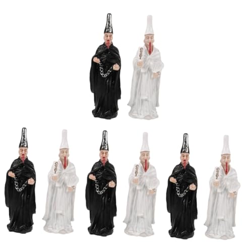 VILLCASE 8 STK Zubehör Für Sandtische Bemalte Modell-totenfigur Kleine Totenfiguren Puppenhaus-todesspielzeug Miniaturfigur Mini-todes-actionfigur Puppenhaus-Ornament Mystery-Man-Figur Harz von VILLCASE