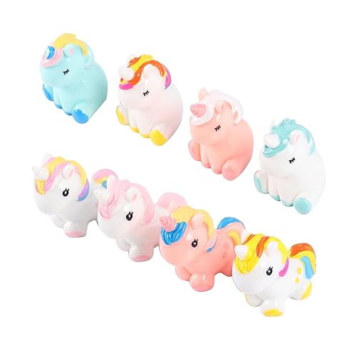 VILLCASE 8St Einhorn-Dekoration Cute Decor wohnzimmerdeko tischdeko esstisch Fantasie Dekoration Tierische Dekoration Miniaturfiguren Sammelfiguren Miniatur-Ornamente Feengarten dekor von VILLCASE