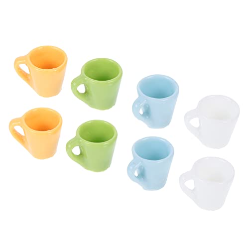 VILLCASE Miniatur Tassen Modelle Mini Mug Cups Für Puppenhaus Dekoration Gartenlandschaft Requisiten 4 Farben Je Ideal Für Miniatur Szenen von VILLCASE