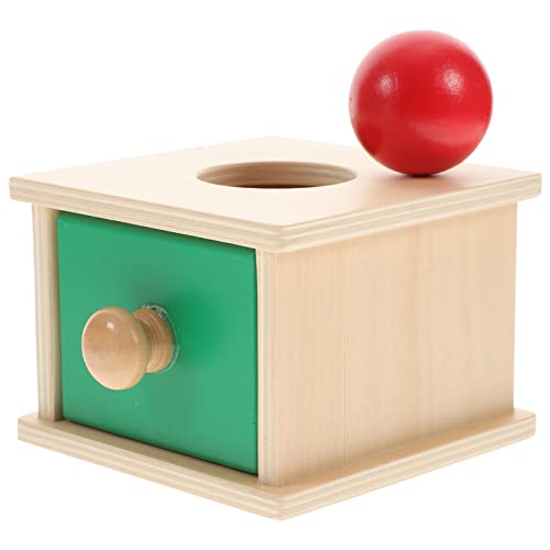 VILLCASE Montessori Objekt Beständigkeit Box mit Schublade Form Sortieren Spielzeug Ball Drop Toys Montessori Material Werkzeuge Holzausbildung Imbucare Lernspielzeug von VILLCASE