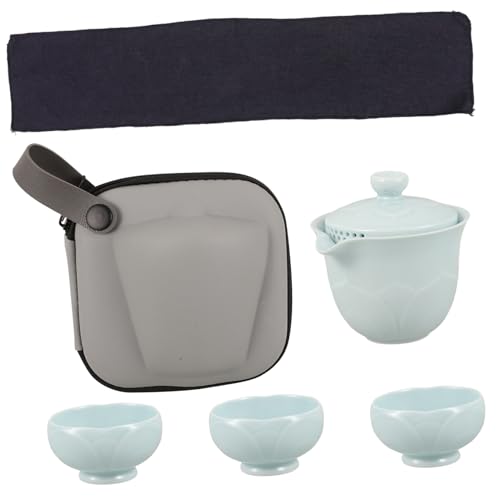 VILLFUL 1 Satz Reise-Tee-Set Teebecher Teetasse Teeservice Aus Keramik Set Zum Aufbrühen Von Chinesischem Tee Geschirrset Aus Keramik Porzellan von VILLFUL