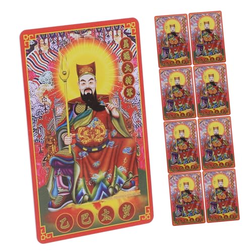 VILLFUL 10 Stück Teiliges Feng Shui Taisui Karten Jahr der Schlange Schutzamulett Leicht Tragbar Friedenssegen Chinesische Amulett Dekoration Für Jahreswechsel und Wohlstand VILLFUL 10 Stück Teiliges Feng Shui Taisui Karten Jahr der Schlange Schutzamulett Leicht Tragbar Friedenssegen Chinesische Amulett Dekoration Für Jahreswechsel und Wohlstand von VILLFUL