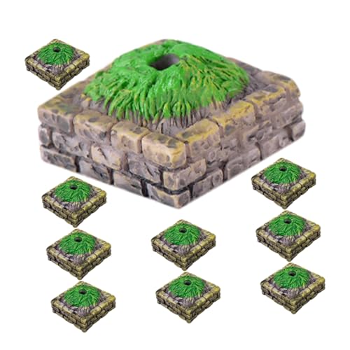 VILLFUL 10St Baumaltarsockel Landschaftsmodell Baumaltar Spielzeug Tisch DIY Modell kleine Tischdekoration aus Sand Simulation Baum Altar Basis Stand Ornament Mini-Layout-Modell Plastik von VILLFUL