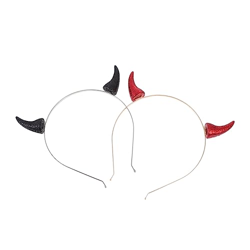 VILLFUL 2 Stück Halloween Teufelshorn Haarreif Teiliges in Schwarz und Rot Leichtes Festival Haarreif Kostüm Langlebiger Teufelsohren Kopfschmuck für Damen Party und Cosplay VILLFUL 2 Stück Halloween Teufelshorn Haarreif Teiliges in Schwarz und Rot Leichtes Festival Haarreif Kostüm Langlebiger Teufelsohren Kopfschmuck für Damen Party und Cosplay von VILLFUL