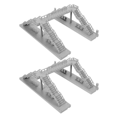 VILLFUL 2 Stück Teiliges Miniatur-fußgängerbrücke Modell DIY Bausatz für Eisenbahn-sandtisch Dekor Stabiles Graues für Modellbahn Garten Diorama Lernspielzeug VILLFUL 2 Stück Teiliges Miniatur-fußgängerbrücke Modell DIY Bausatz für Eisenbahn-sandtisch Dekor Stabiles Graues für Modellbahn Garten Diorama Lernspielzeug von VILLFUL