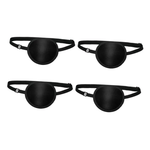 VILLFUL 4 Stück Verstellbare Augenklappe Schwarz Piraten Augenbinde für Kostüm und Sehtherapie Elastischer Riemen Weiche Ein-augen-abdeckung für Halloween und Rollenspiele VILLFUL 4 Stück Verstellbare Augenklappe Schwarz Piraten Augenbinde für Kostüm und Sehtherapie Elastischer Riemen Weiche Ein-augen-abdeckung für Halloween und Rollenspiele von VILLFUL