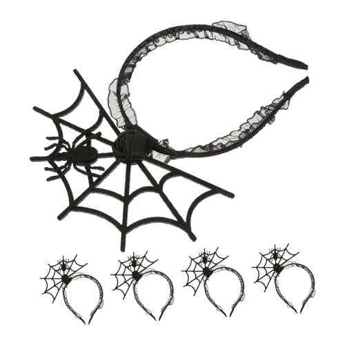 VILLFUL 5 Stück Halloween Stirnband Spinnennetz Stirnbänder Halloween Spinnen Kopfbedeckung Spinnennetz Kopfbedeckung Cosplay Haarband Haarreifen VILLFUL 5 Stück Halloween Stirnband Spinnennetz Stirnbänder Halloween Spinnen Kopfbedeckung Spinnennetz Kopfbedeckung Cosplay Haarband Haarreifen von VILLFUL