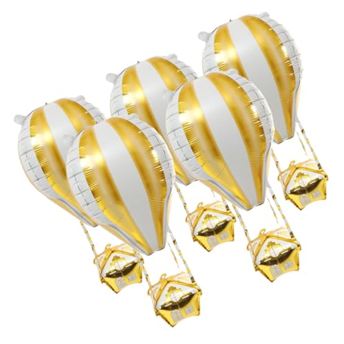 VILLFUL 5 Stück Heißluftballon Party Deko Luftballons Aluminium Heißluftfolienballon Partyballon Aluminiumfolienballon Partyzubehör Abschlussfeier Dekorationen Geburtstagsdekoration von VILLFUL
