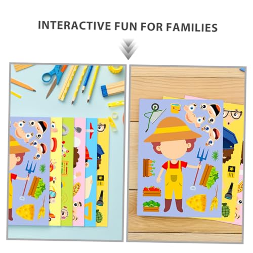 VILLFUL 6 Sätze Teiliges Berufspuzzle mit Anzieh Aufklebern für Interaktives DIY Kostümspiel zur Frühkindlichen Buntes Lernspiel für Zuhause und Schule VILLFUL 6 Sätze Teiliges Berufspuzzle mit Anzieh Aufklebern für Interaktives DIY Kostümspiel zur Frühkindlichen Buntes Lernspiel für Zuhause und Schule von VILLFUL