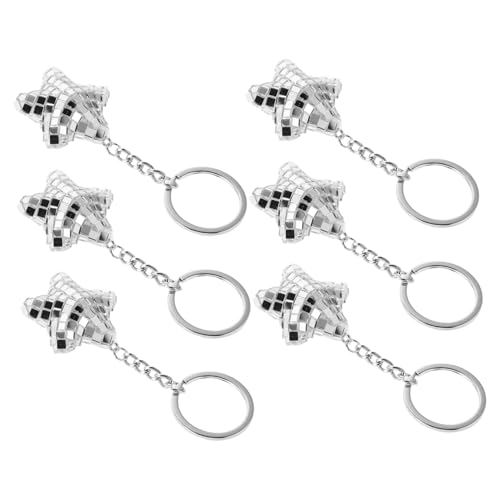 VILLFUL 6 Stück Sternförmige Spiegel Disco Kugel Schlüsselanhänger Reflektierende Glasmosaik Stern Anhänger Retro Party Geschenk Reflektor für Halloween Weihnachten VILLFUL 6 Stück Sternförmige Spiegel Disco Kugel Schlüsselanhänger Reflektierende Glasmosaik Stern Anhänger Retro Party Geschenk Reflektor für Halloween Weihnachten von VILLFUL