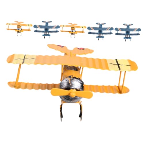 VILLFUL 6 Stück Teiliges Retro Flugzeugmodell aus Metall Vintage Flugzeuge in Gelb und Blau Dekorative Hängemodelle für Kindergarten Party und Tischdekoration VILLFUL 6 Stück Teiliges Retro Flugzeugmodell aus Metall Vintage Flugzeuge in Gelb und Blau Dekorative Hängemodelle für Kindergarten Party und Tischdekoration von VILLFUL