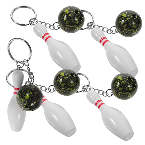 VILLFUL 6Pcs Bowling Keychain Rucksack Anhänger Bowling -Party -Gefälligkeiten Für Kinder Mini Bowling Ball Und Pin Keychain Bowling Pin Keychling Bowling -Schlüsselketten Bowling -Geldbörse Charms von VILLFUL