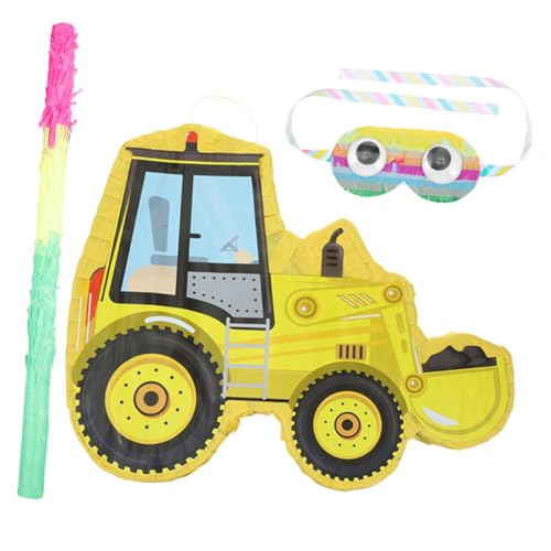 VILLFUL Gelbes Baufahrzeug Pinata mit und Augenbinde Kleine Lkw Form Kreative Partydekoration für Kindergeburtstage Baustellen Motto Partyspiel Zubehör VILLFUL Gelbes Baufahrzeug Pinata mit und Augenbinde Kleine Lkw Form Kreative Partydekoration für Kindergeburtstage Baustellen Motto Partyspiel Zubehör von VILLFUL