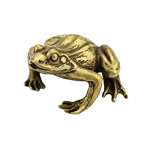 VINTORKY 1stk Ornamente Blumenfrosch Frösche Outdoor- Im Freien Lustig Aquarium Reize Zubehör Ausgestopft Protokoll Skulptur Dekorationen Für Aquarien Eule Miniatur Auto Golden Kupfer von VINTORKY