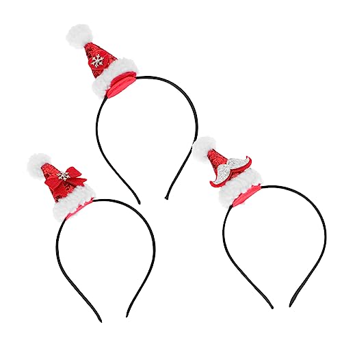 VINTORKY 3St Weihnachtsstirnband weihnachtsverkleidung weihnachts verkleidung Weihnachts-Kopfschmuck-Party Weihnachtskopfschmuck weihnachtliche haardekore Weihnachtshaarreifen Pailletten von VINTORKY