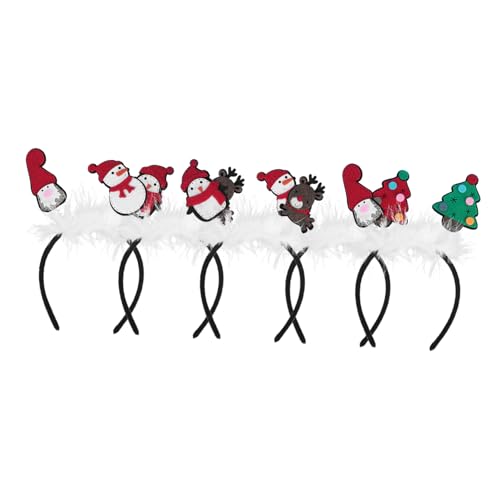 VINTORKY 5St Stirnband Weihnachtsfeier Haarband Festival-Haarband Haarschmuck für Weihnachten haar deko weihnachts kopfschmuck Weihnachtshaarreifen weihnachtskopfschmuck Legierung von VINTORKY