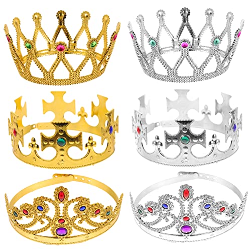 VINTORKY 6St Krone Stirnband Kopfschmuck Geburtstagskrone Krone Kostüm Kronen für Krönungstag krone halloween prinzessinen krone crown Cosplay Krone Performance-Kostümzubehör Plastik von VINTORKY