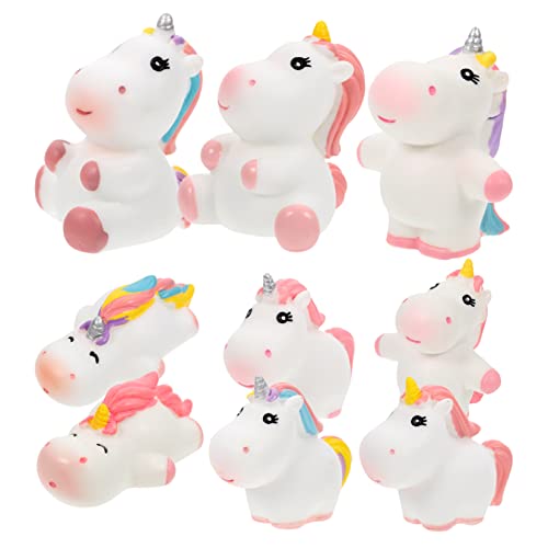 VINTORKY 9St Einhorn-Ornamente Cute Decor bastelzeug schöafzimmerdeko miniaturfiguren gartendekoration Terrarienset im Freien Babyspielzeug Bank Bonsai-Einhorn- Mikro-Karikatur PVC von VINTORKY