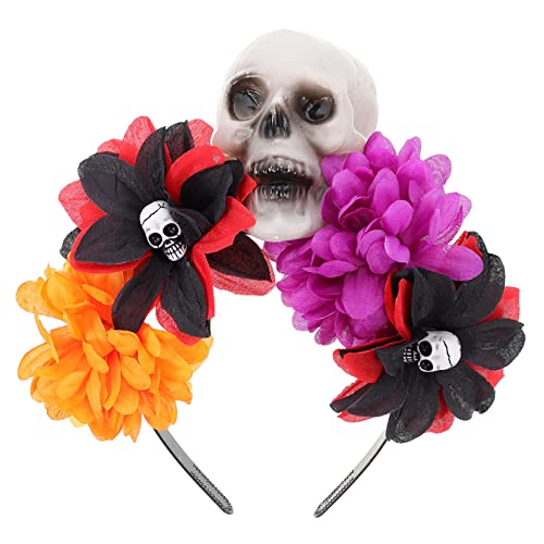 VINTORKY Blumenkopfbeobachter Schädel Kopfhaarband Für Kinder Halloween Masquerade Ornament von VINTORKY