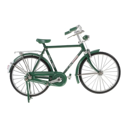 VINTORKY Fahrradmodell Bausatz Straßenverzierung Fahrrad-prunkstück Retro-Dekoration Fingerspielzeugfahrräder Hausbedarf -motorradmodell Auto- Miniatur Heimbüro Legierung Green von VINTORKY