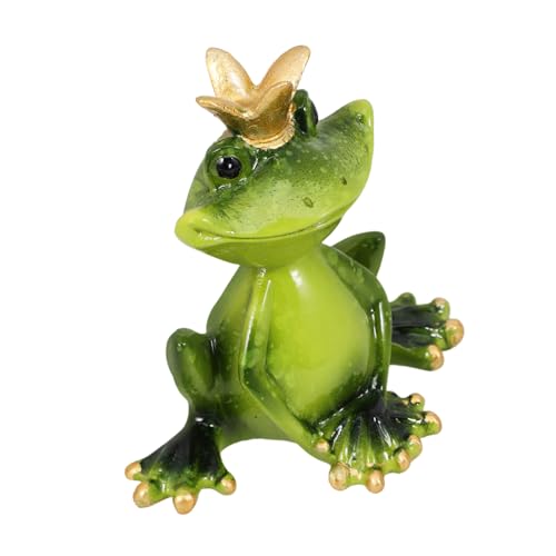 VINTORKY Froschskulptur Figuren Outdoor-Frosch Plüschtier Froschstatuen Lustiges Froschmodell Frosch Zeug Frösche Gartentierskulptur Frosch-Hoodie Froschgartenstatuen Harz Green von VINTORKY