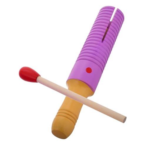 VINTORKY Guiro Instrument Mit Stock Pädagogisches Musikspielzeug Für Den Vorschulalter Hölzerner Percussion Rhythmusblock Für Die Frühe Musikerziehung Von Kindern von VINTORKY