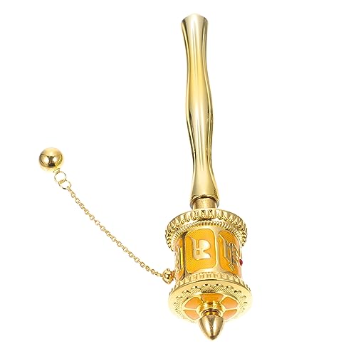 VINTORKY Hand Gebetsmühle Dekorationen Anlage Party Aufkleber Fälschung Buddhismus buddismus Ornament präsente Decor religiöse thematische Dekoration für Gebetsmühlen Legierung Golden von VINTORKY