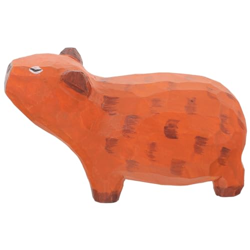 VINTORKY Kapibala-Ornamente Behälter Tiere Zwerge Figur bürodeko büro Dekoration Home Decoration Holzdekor für Vitrinen Holzdekor für Garten Tierskulptur Desktop-Ornament hölzern von VINTORKY