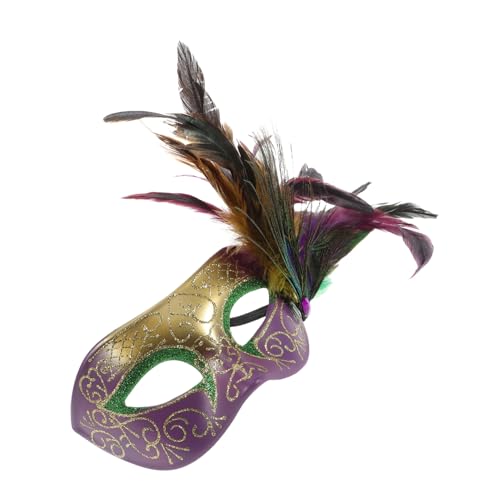 VINTORKY Karnevalsmaske Halloween Masken Karneval Gesichtsmaske Karnevalsoutfit Für Damen Karneval Maske Faschingskostüme Für Männer Karneval-schirmmaske Abendballmaske Feder von VINTORKY