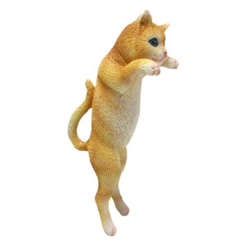 VINTORKY Katzen Blumenampel Aus Resin Niedliche Katzenfigur Als Wanddeko Für Garten Und Balkon Blumenpflanzer Aufhänger Ornament Tierische Gartenverschönerung von VINTORKY