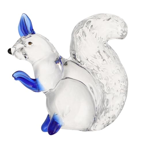 VINTORKY Kristalleichhörnchen Kristalleichhörnchen Eichhörnchen-schneekugel Mini-eichhörnchen-Figuren Hundestatuen Im Freien Eichhörnchen Halskette Eichhörnchen-Statue Figur Kristall Blue von VINTORKY