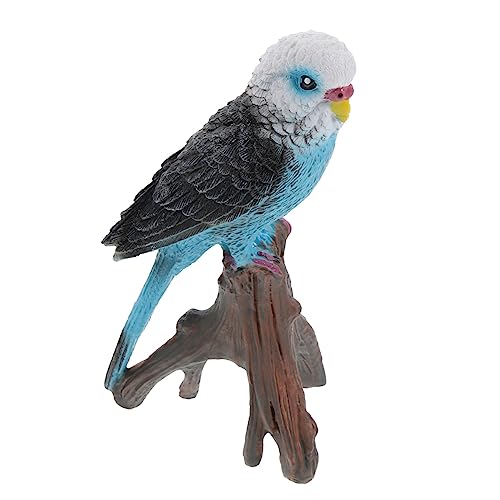 VINTORKY Papagei-Modell gartendeko Künstliche Papageienfiguren Krähe Papagei Figur künstliches Papageienmodell Papagei Kostüm künstliche Vogelmodelle Szene-Vogel- -Accessoire Abs Blue von VINTORKY