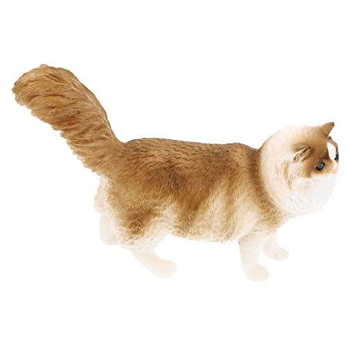 VINTORKY Puppenmodell Animal Figures Cartoon cat Katzenornament gartenfiguren tortendeko firmung Katzenhandwerk Miniaturkatze Kätzchenhandwerk schickes Katzendekor Auto Katze PVC Weiß von VINTORKY