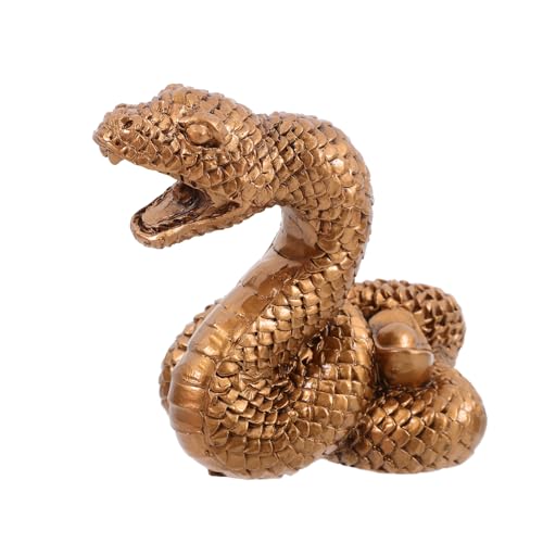 VINTORKY Schlangen Barren Ornamente Mini Schlangenfigur Tierkreis Snack Skulptur Snack Statue Tierkreis Tier Ornament Glückliche Schlangenstatue Gruselige Schlangenmodelle von VINTORKY