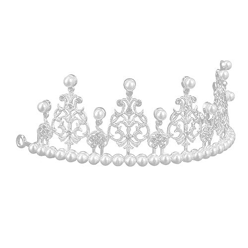 VINTORKY Tiara Krone Aus Kristall Für Kuchen Dekoration Hochwertiges Zubehör Für Geburtstags Und Hochzeitstorten Silber Kleine von VINTORKY