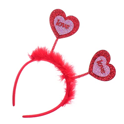 VINTORKY Valentinstag Haarband Mit Pailletten Schickes Party Kostüm Accessoire Rot Elegante Haardekoration Für Feiern Und Hochzeiten von VINTORKY