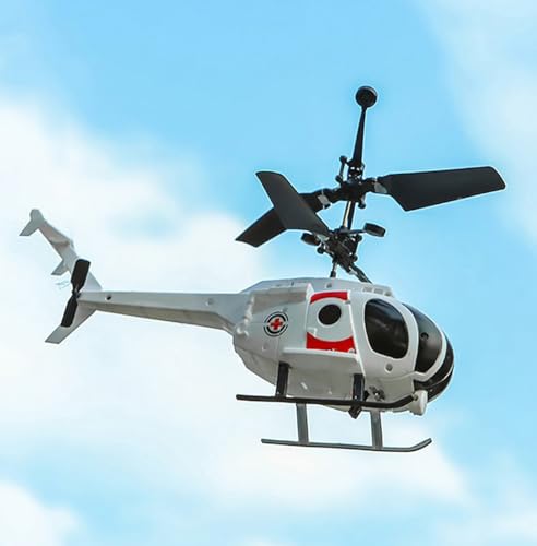 VISIOLEX RC-Hubschrauber, Hubschrauber - RC-Hubschrauber-Spielzeug, RC-Hubschrauber für Erwachsene und Kinder, Fliegende funkgesteuerte Kampfhubschraubermodelle (Weiß) von VISIOLEX