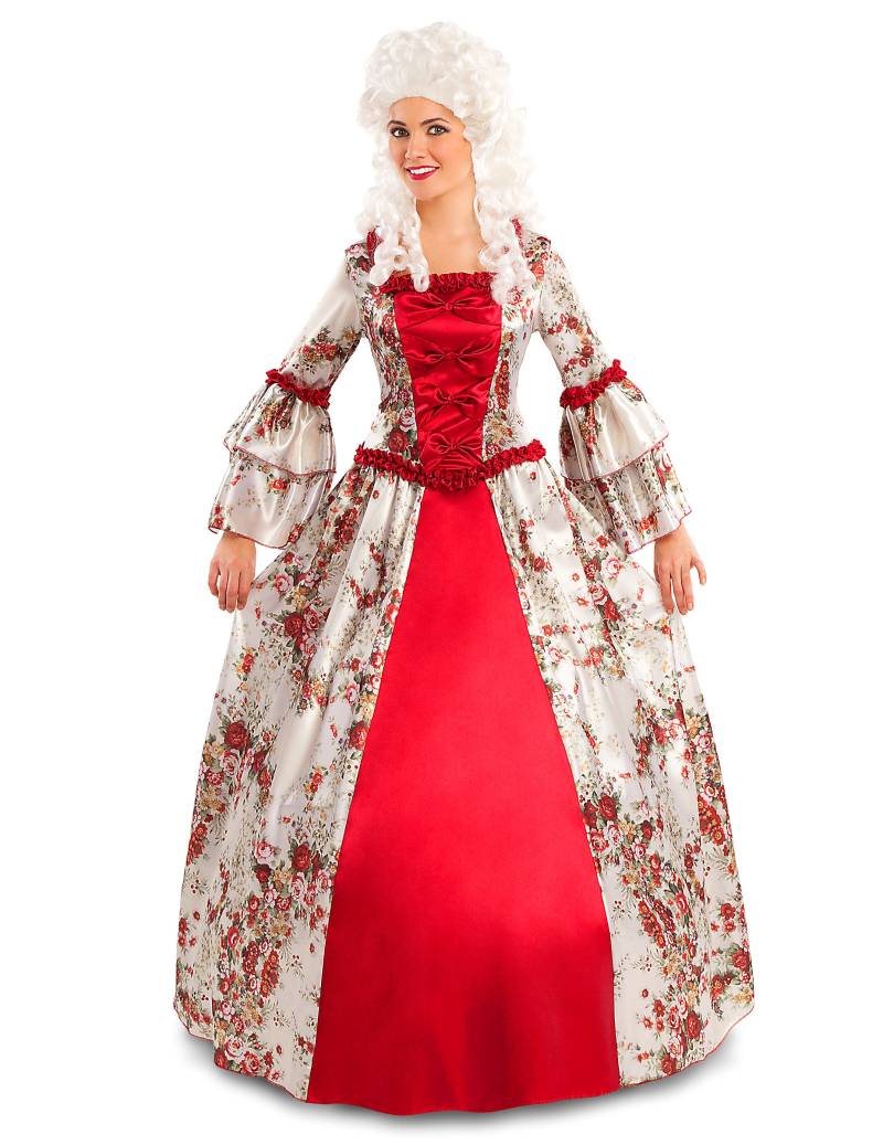 Damenkostüm Barock Mittelalter edle Prinzessin Blume Rot von VIVING COSTUMES / JUINSA