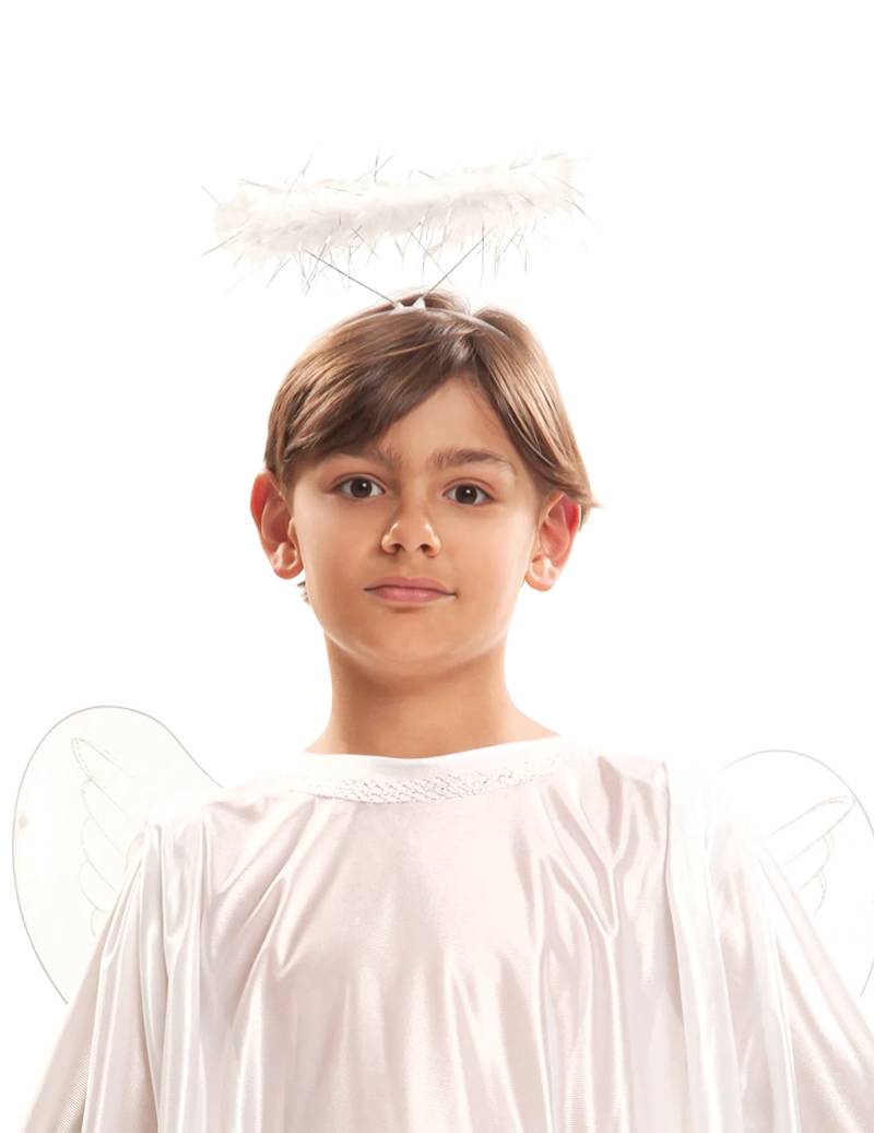 Heiligenschein für Kinder Kostüm-Accessoire weiss von VIVING COSTUMES / JUINSA