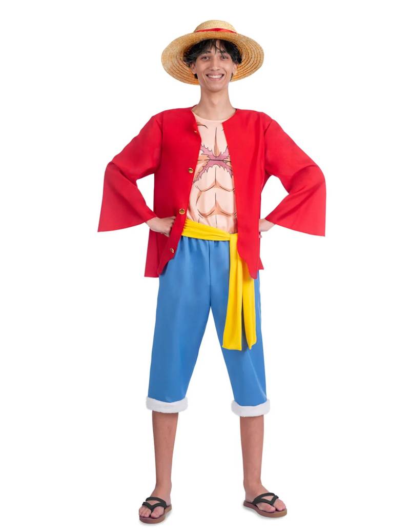 Luffy One Piece Kostüm Erwachsene von VIVING COSTUMES / JUINSA