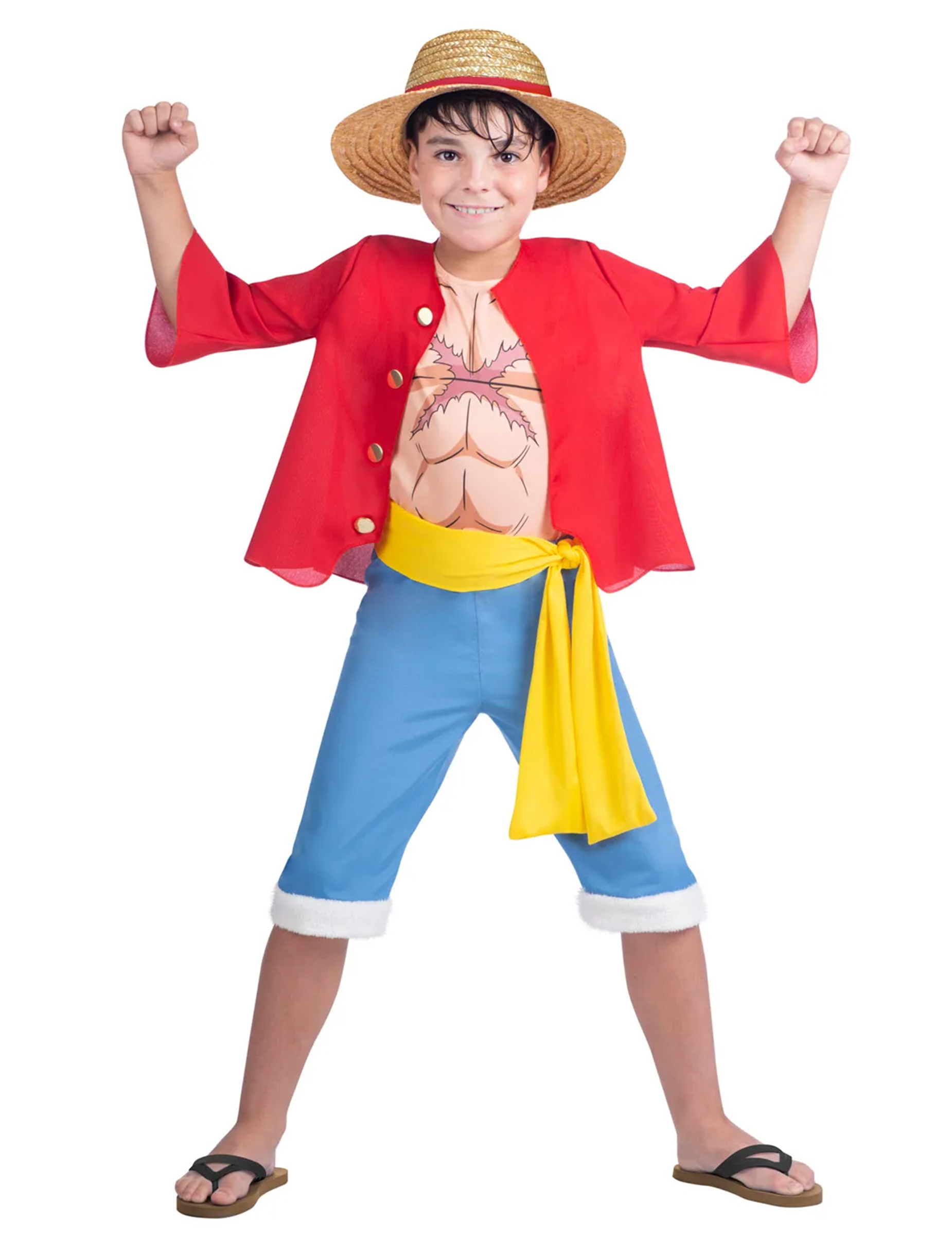 One Piece Luffy Kostüm Kinder Strohhutbengel von VIVING COSTUMES / JUINSA